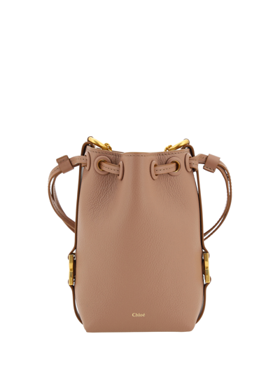 Chloé Micro Marcie Shoulder Bag In Woodrose