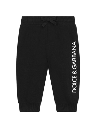 Dolce & Gabbana Babies' Logo-print Jogging Trousers In Black