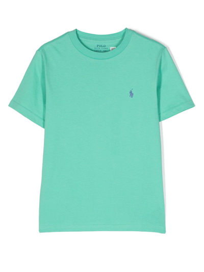 Ralph Lauren Kids' Polo Pony-motif Cotton T-shirt In Green