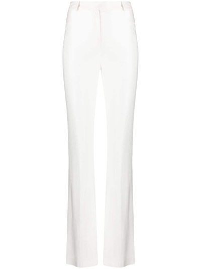 Alexandre Vauthier High-waisted Satin Trousers In White