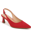 Naturalizer Tansy Slingback Pumps In Crimson Microfiber