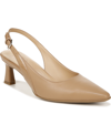 Naturalizer Tansy Slingback Pumps In Cafe Brown Smooth Faux Leather