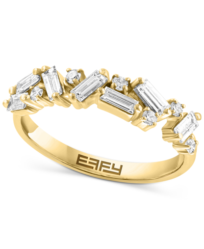 Effy Collection Effy Diamond Scattered Baguette Cluster Band (7/8 Ct. T.w.) In 14k Gold In Yellow Gold