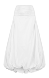 Anna October Women's Cheryl Ruched And Tufted Maxi Skirt In Off-white