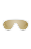 Loewe Mirror Acetate Shield Sunglasses In White