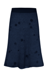 Anna October Women's Dana Flower-embellished Mohair Knit Midi Skirt In Blue