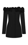 Anna October Women's Micaela Flower-embellished Blazer Dress In Black