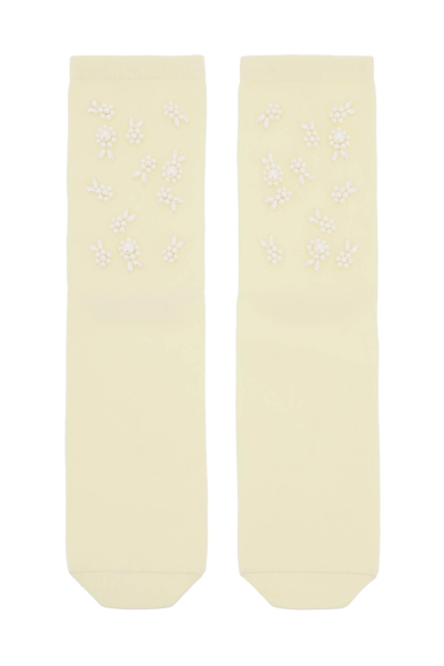 Simone Rocha Crystals Socks In White