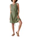 Lucky Brand Embroidered Trim Cotton Dress In Four Leaf Clover