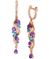 LE VIAN MULTI-GEMSTONE (1-5/8 CT. T.W.) & DIAMOND (3/8 CT. T.W.) DROP EARRINGS IN 14K ROSE GOLD