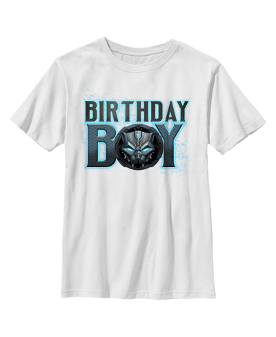 Marvel Boy's  Birthday Boy Panther Child T-shirt In White
