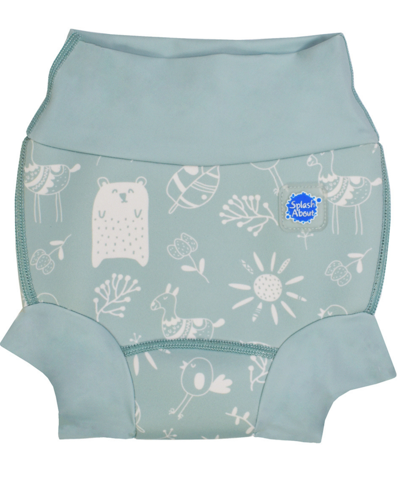 Splash About Baby Girls Happy Nappy Printed Swim Diaper Upf50 In Sunny Bear