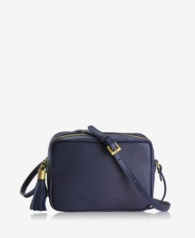 Gigi New York Madison Leather Crossbody In Navy