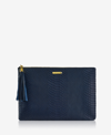 Gigi New York All In One Leather Clutch In Navy