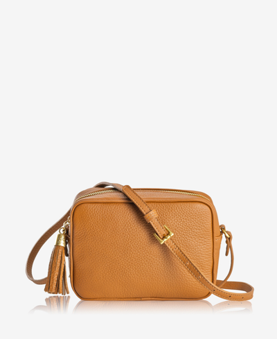 Gigi New York Madison Leather Crossbody In Camel