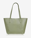 Gigi New York Teddie Python-embossed Shopper Tote Bag In Sage