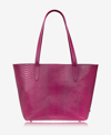 Gigi New York Teddie Leather Tote In Azalea