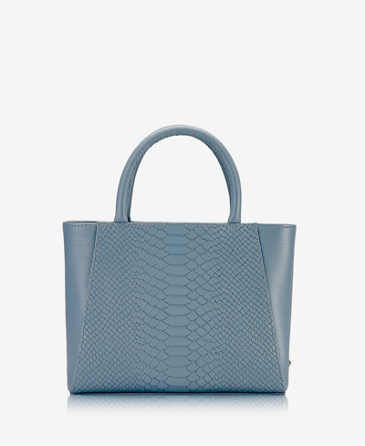 Gigi New York Dylan Mini Leather Tote In Slate Blue