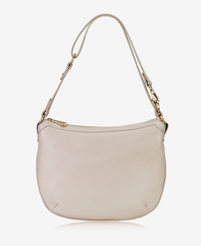 Gigi New York Stevie Zip Pebble Leather Shoulder Bag In Beechwood