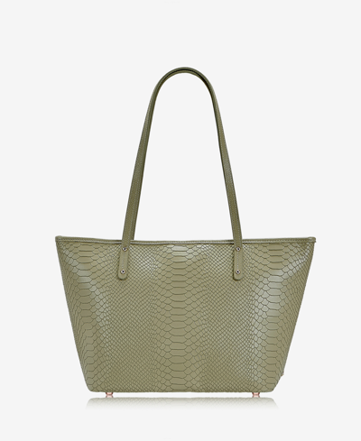 Gigi New York Teddie Python-embossed Shopper Tote Bag In Sage