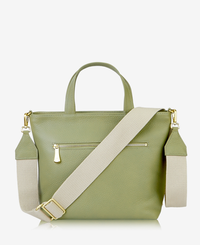 Gigi New York Marnie Leather Satchel In Sage