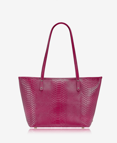 Gigi New York Teddie Leather Tote In Azalea