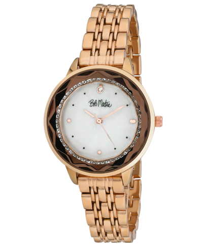 Bob Mackie Unisex Quartz Rose Gold-tone Alloy Watch 34mm