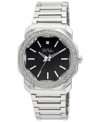 BOB MACKIE UNISEX QUARTZ SILVER-TONE ALLOY WATCH 40MM