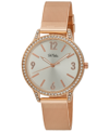 Bob Mackie Unisex Quartz Rose Gold-tone Alloy Watch 37mm In Rose Gold