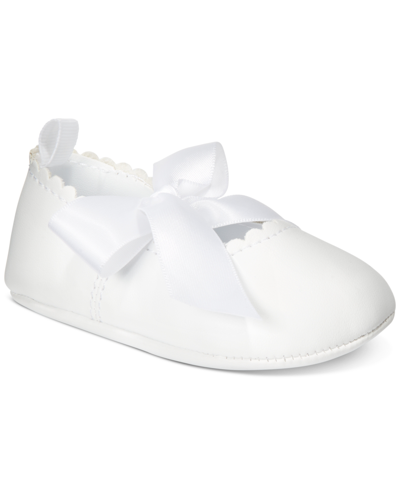 First Impressions Baby Girls Soft Sole Ballet Flats, Created For Macy's In Bright White