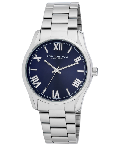 London Fog Women's Quartz Glasgow Silver-tone Alloy Watch 40mm In Blue