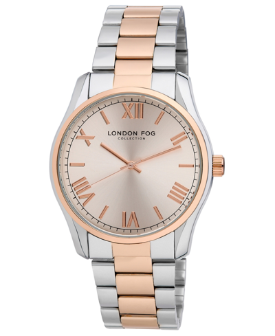 London Fog Women's Quartz Glasgow Two-tone Rose Gold-tone Alloy Watch 40mm