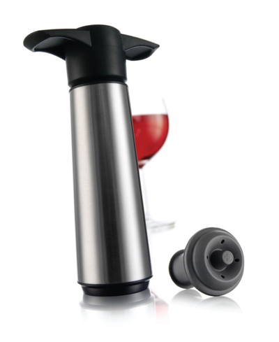 Vacu Vin Stainless Steel Wine Saver Pump With 1 Stopper In Silver
