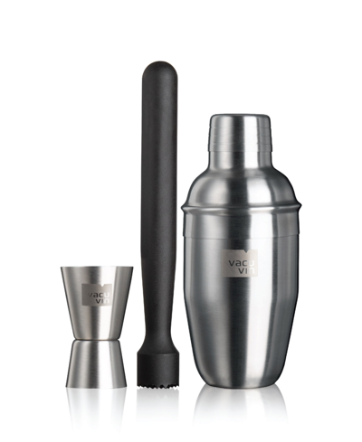 Vacu Vin 3-piece Cocktail Set In Silver