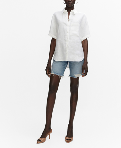 Mango Shirt Off White In Off White