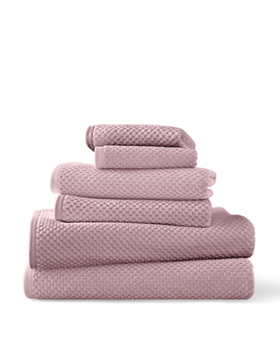 Blue Loom Lilly Cotton And Rayon From Bamboo 6 Piece Towel Set Bedding In Peony