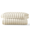 Blue Loom Mason 100% Cotton Low Twist 2 Piece Hand Towel Set, 30" X 18" In Ivory