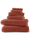Blue Loom Mason 100% Cotton Low Twist 6 Piece Towel Set In Terracotta