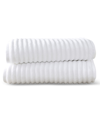 Blue Loom Mason 100% Cotton Low Twist 2 Piece Bath Towel Set, 58" X 30" In White