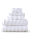 Blue Loom Mason 100% Cotton Low Twist 6 Piece Towel Set In White