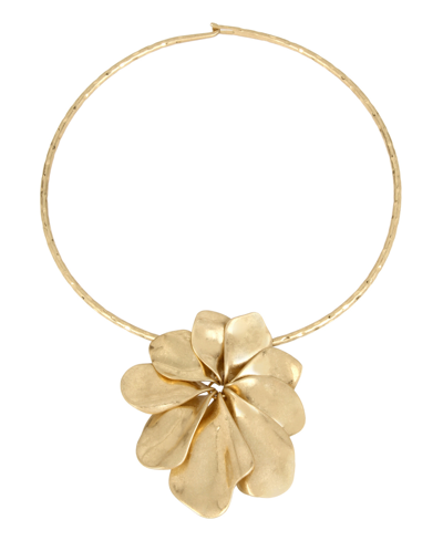 Robert Lee Morris Soho Gold Flower Pendant Wire Necklace