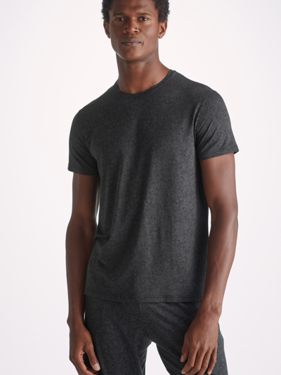 Derek Rose Men's T-shirt London 10 Micro Modal Black