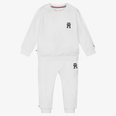 Tommy Hilfiger White Cotton Jersey Baby Tracksuit
