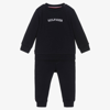 TOMMY HILFIGER BLUE ORGANIC COTTON BABY TRACKSUIT