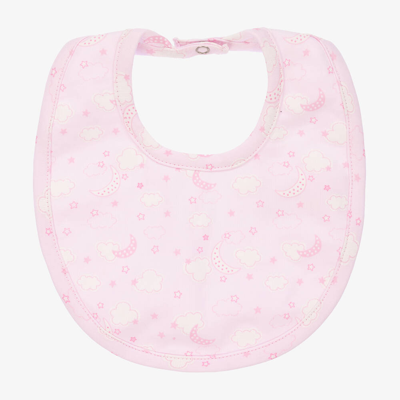 Kissy Kissy Girls Pink Night Clouds Pima Cotton Bib