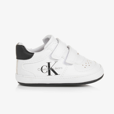 Calvin Klein Baby Boys White Pre-walker Trainers