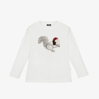 Il Gufo Kids' Printed Cotton T-shirt In White