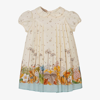 GUCCI GIRLS IVORY COTTON FLORAL DRESS