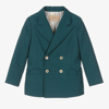 Gucci Mini Square G-check Wool Jacket In Blue