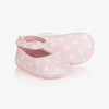 DOLCE & GABBANA BABY GIRLS PINK DG LEATHER PRE WALKERS